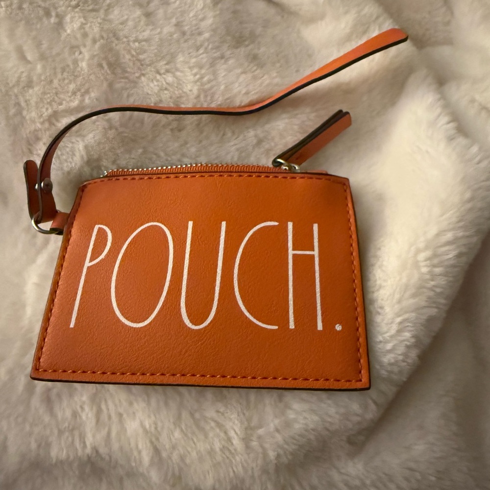 Orange Pouch Wristlet Cosmetic Case